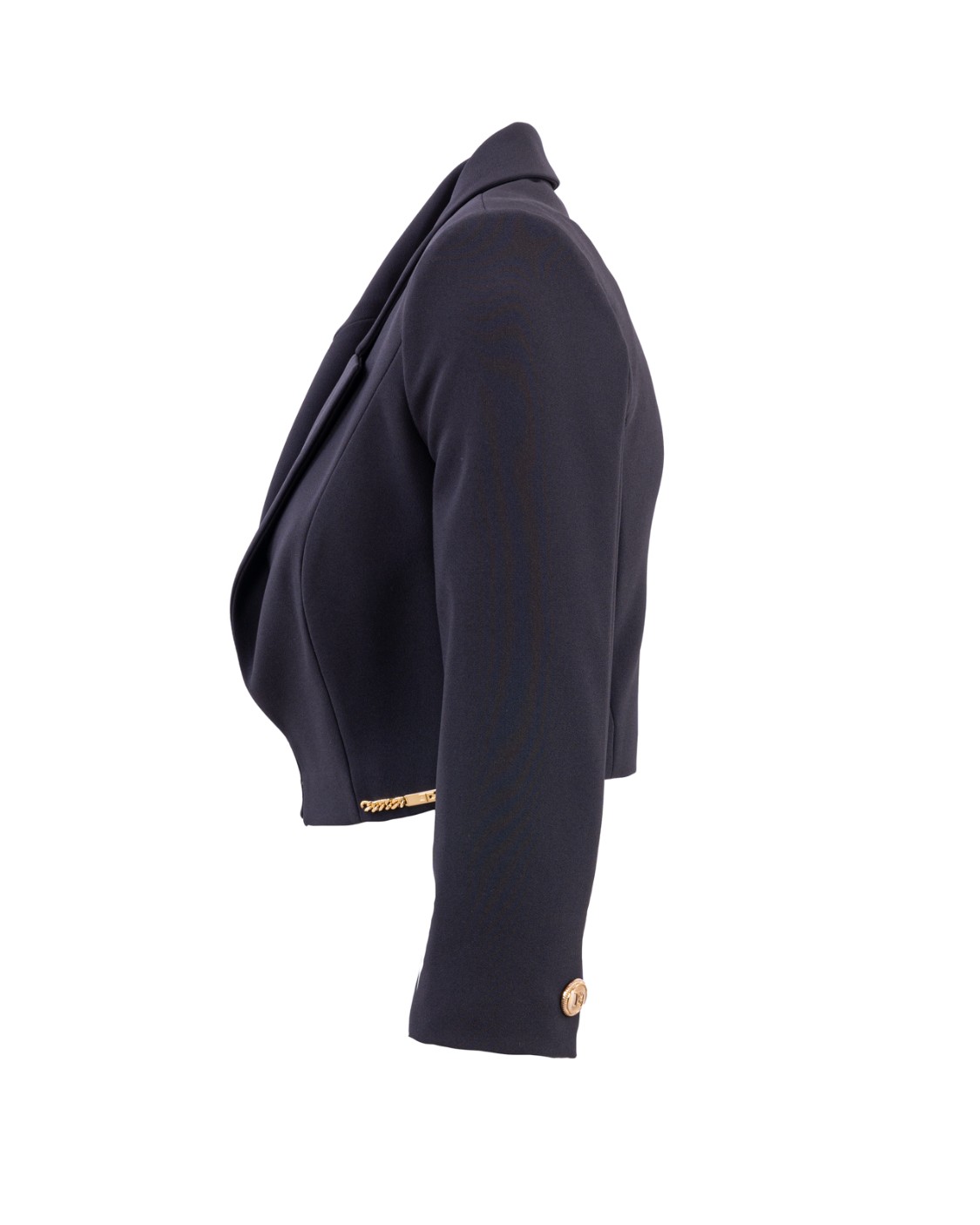 shop ELISABETTA FRANCHI  Giacca: Elisabetta Franchi giacca crop in crêpe taglio spencer.
Maniche a 3/4. 
Applicazione di una placca logo in metallo dorato al punto vita.
Fodera in raso stampa monogram.
Accessorio e bottoni in metallo dorato.
Composizione: 96% Poliestere 04% Elastane.
Fabbricato in Italia.. GI06336E2-110 number 5229304
